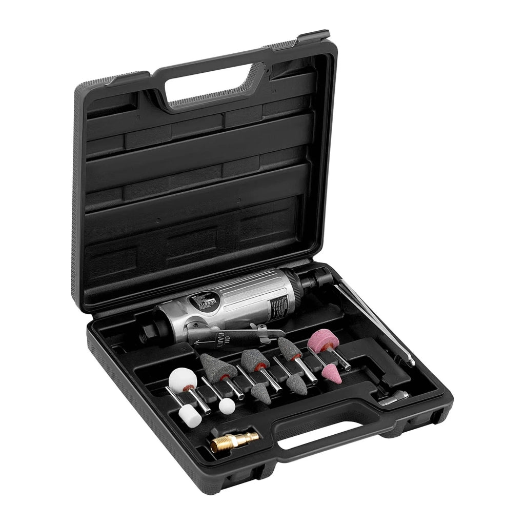 Smerigliatrice pneumatica dritta con accessori 25.000 giri/min set di utensili da officina da 15 pezzi 14_0006818