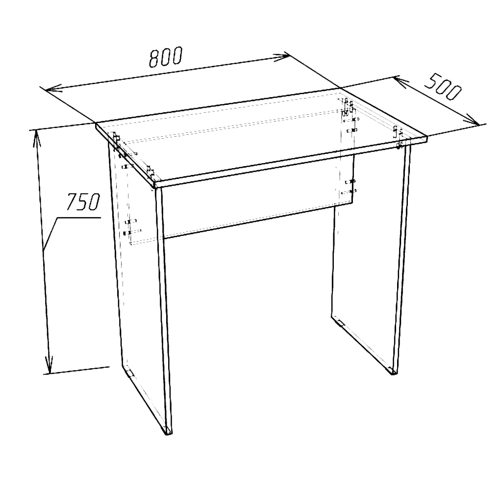 Scrivania ULVIK - Semplice - Quercia Sonoma - Larghezza 80 cm, Altezza 75 cm, Profondit? 50 cm