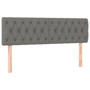Testiera | Testata Grigio Scuro 144x7x78/88 cm in Tessuto