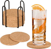 Sottopiedini in gomma per vetrina - set da 16 - con supporto - 10 cm - naturale