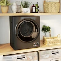 Asciugatrice elettrica portatile 850W, capacità 33L 4 programmi di funzionamento, acciaio inox, 49 x 40,5 x 60 cm, nero