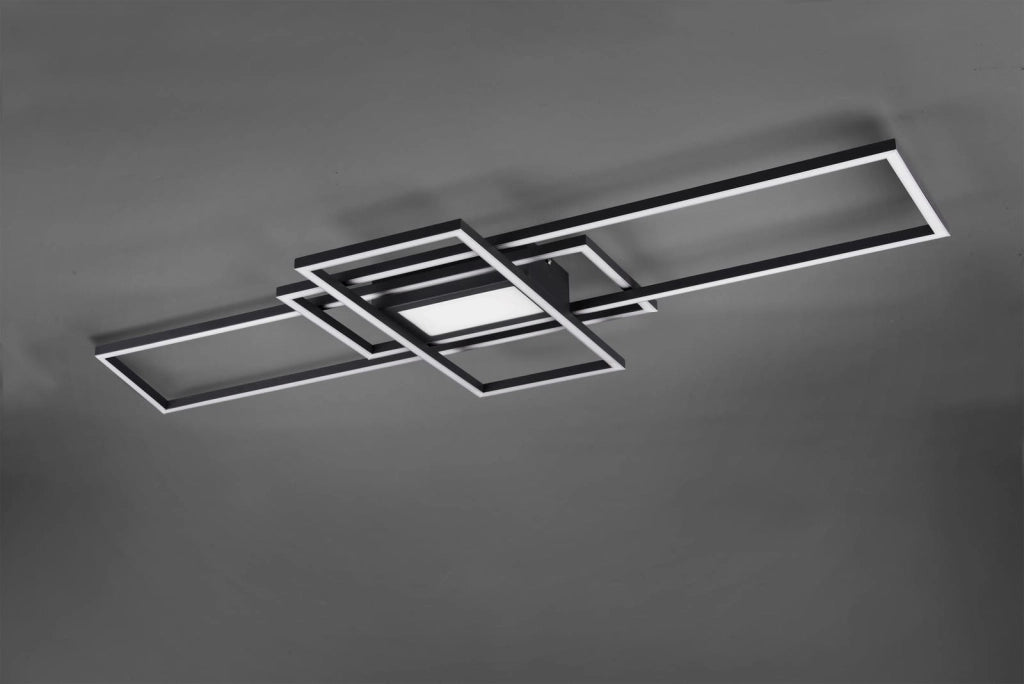 Plafoniera LED Trio Irvine 4 luci 60W antracite 2700-6000K