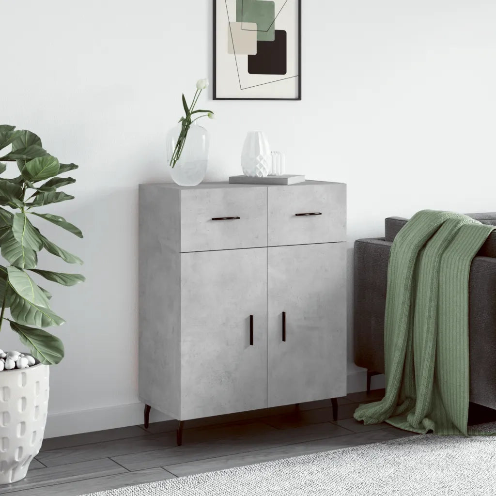 Credenza-Buffet-Armadio da cucina Grigio Cemento 69,5x34x90 cm in Legno Multistrato 863956