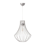 Lampada a sospensione Jasmin in metallo argentato
