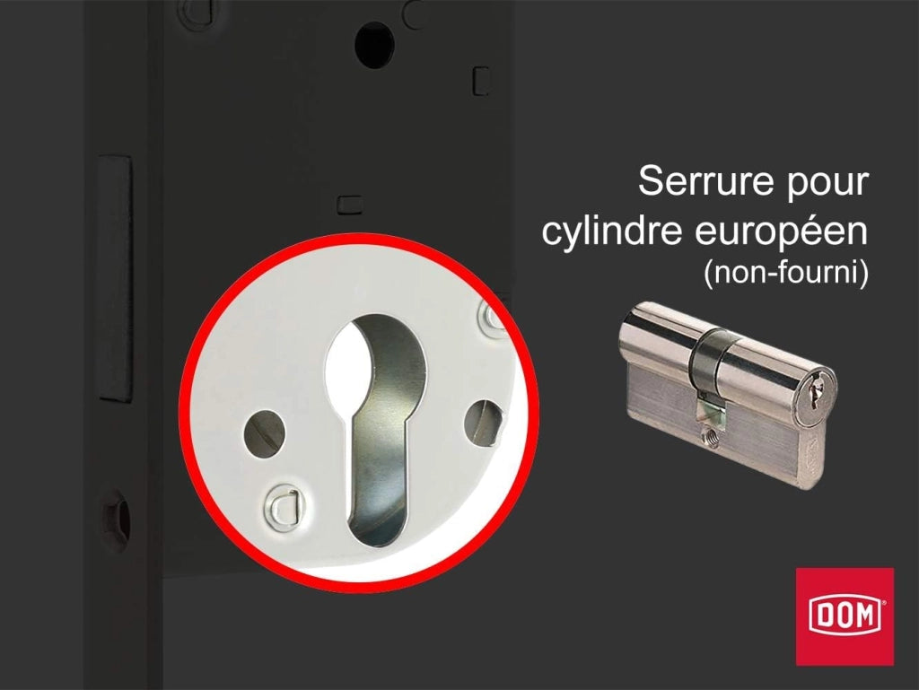 SNA20022 - Serratura a 3 punti, 92MTX, 1/2 giro, U7/45 mm, senza incastro, F1U7450200, NSP