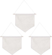 3 Banchi di Bandiera in Cotone Vuoti - Display per Badges da Cappello - Accessori per la Decorazione di Casa.