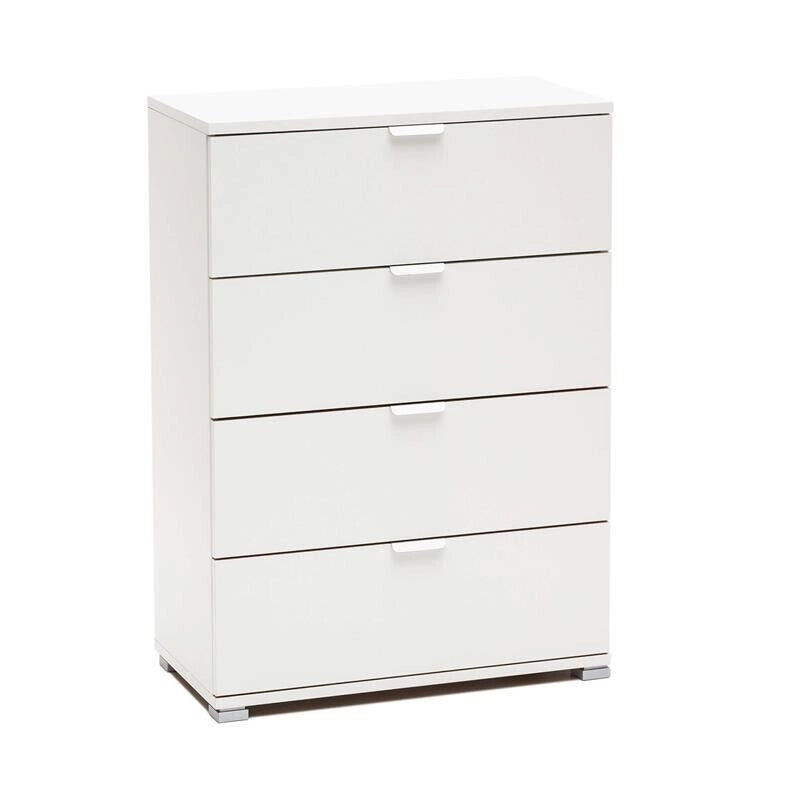 CASSETTIERA BASIC CON 4 CASSETTI IN COLORE BIANCO 60 X 38 X H 85 CM