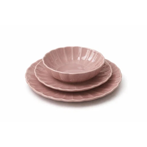 set piatti 18 pezzi calipso cipria stoneware