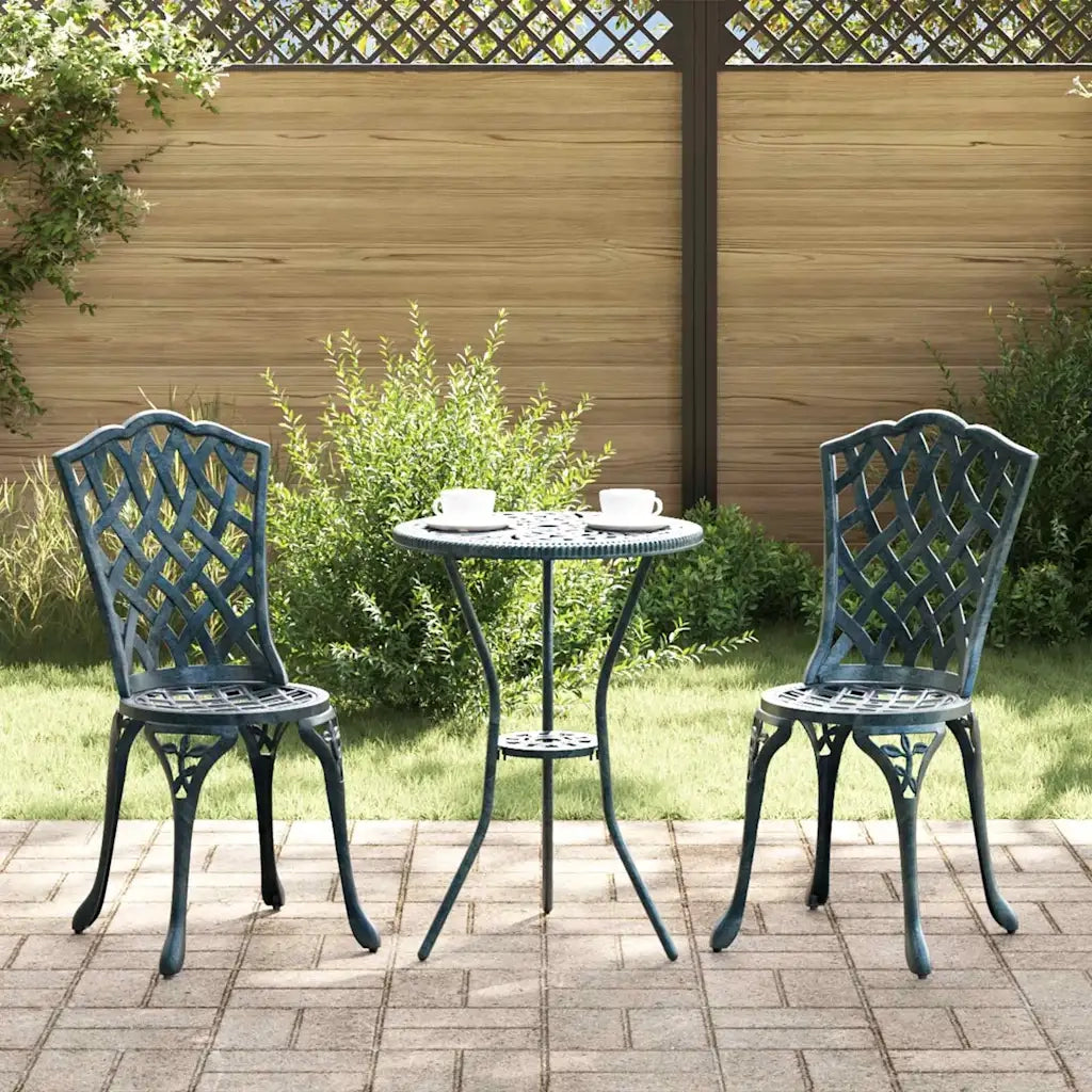 Sedia da Giardino 2 pcs Verde 39 x 40 x 87cm Alluminio 42002397