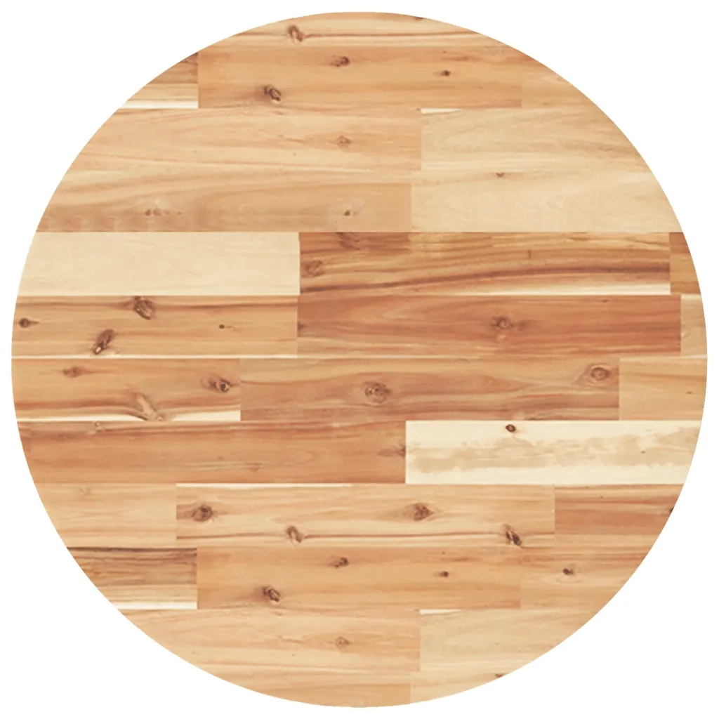 Piano Tavolo Rotondo Ã˜60x4 cm in Legno Massello di Acacia