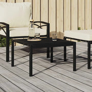 Tavolino da Giardino-Tavolo da Esterno-Tavolino da Patio Nero 60x60x35 cm Acciaio