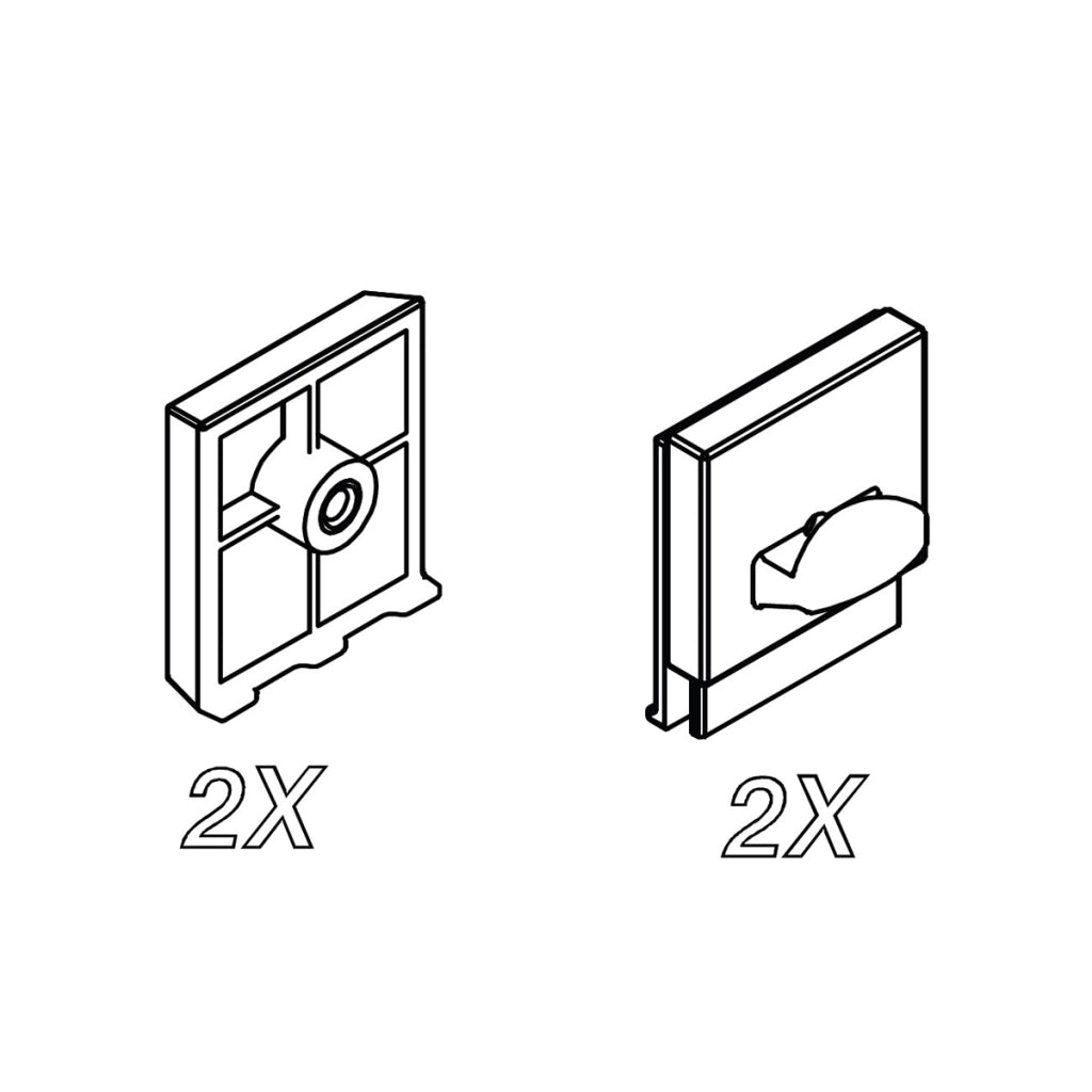 KIT SGANCIO ANTA PER BOX DOCCIA HEXA- Nero- SAMO- pezzi 1