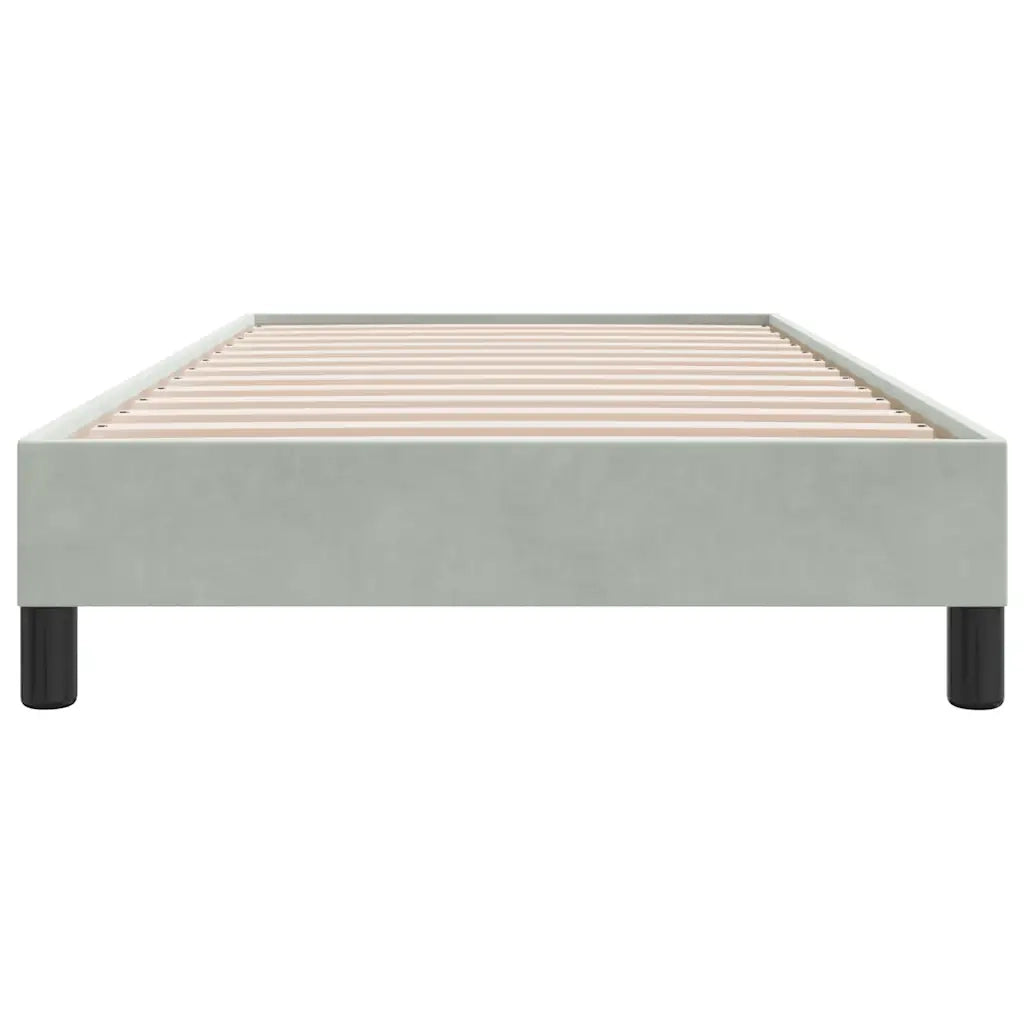 Giroletto Molle senza Materasso-Struttura Letto Grigio Chiaro 80x210 cm Velluto