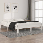 Giroletto Bianco in Legno Massello di Pino 160x200 cm 810376