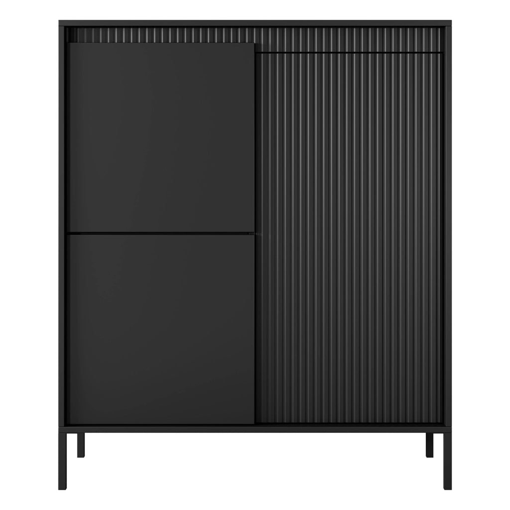 Madia Hatolaro, Credenza 5 Ripiani, 104x40x123h cm Nero