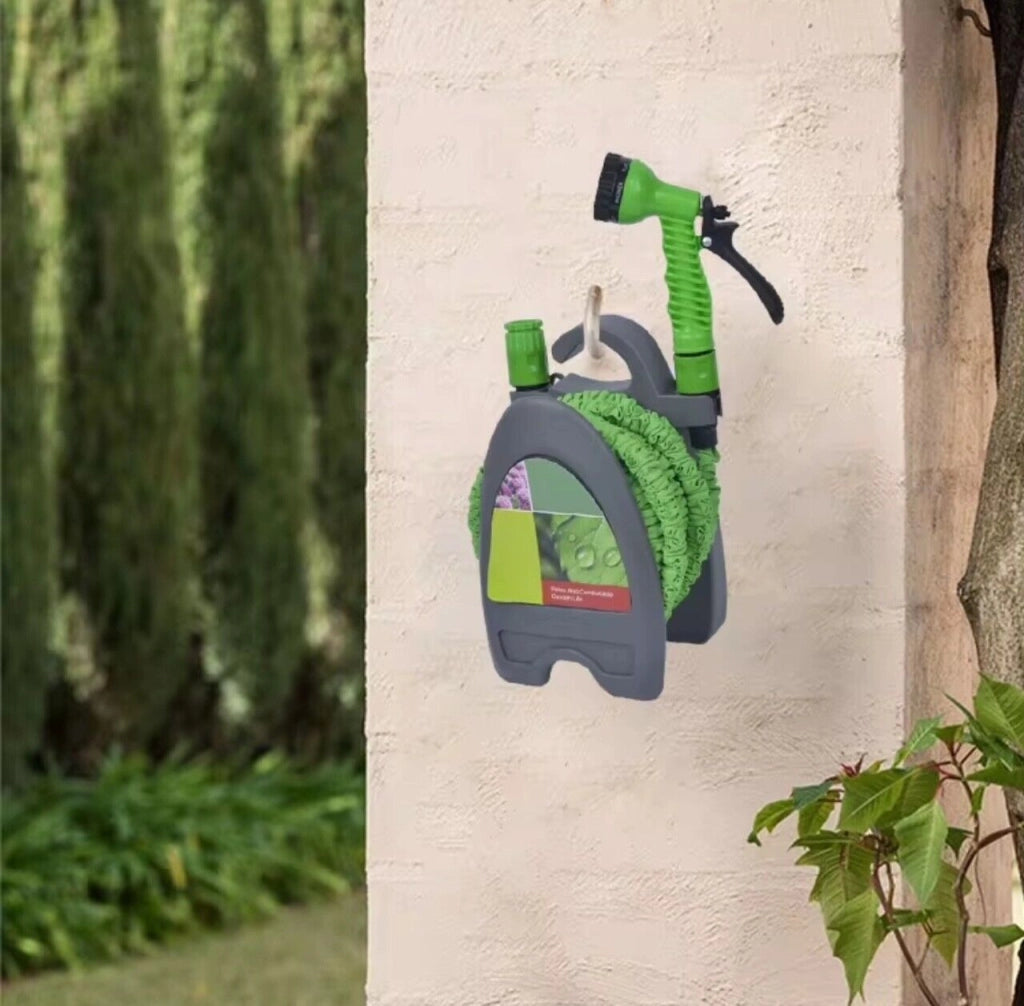 Avvolgitubo giardino da muro per acqua 20mt con pistola 7 getti Tubo estensibile