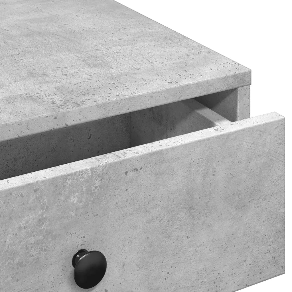 vidaXL Tavolino da Salotto Grigio Cemento 90x90x28cm Legno Multistrato
