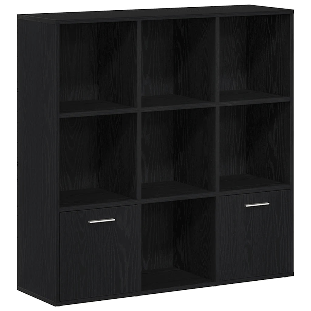 Libreria-Scaffale per Libri-Mobile di Stoccaggio Rovere Nero 98x29x97,5 cm Legno Multistrato