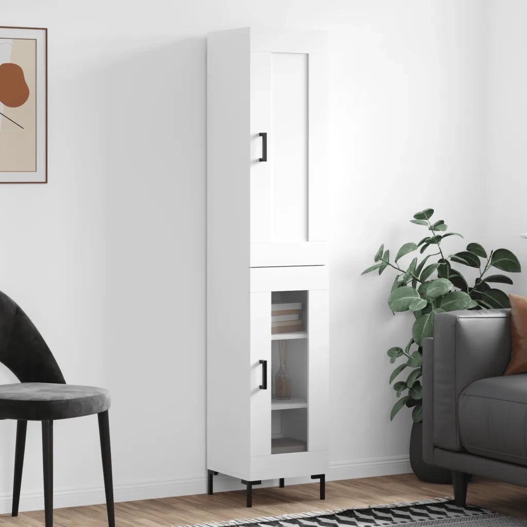 Credenza Bianca 34,5x34x180 cm in Legno Multistratocod mxl 126171