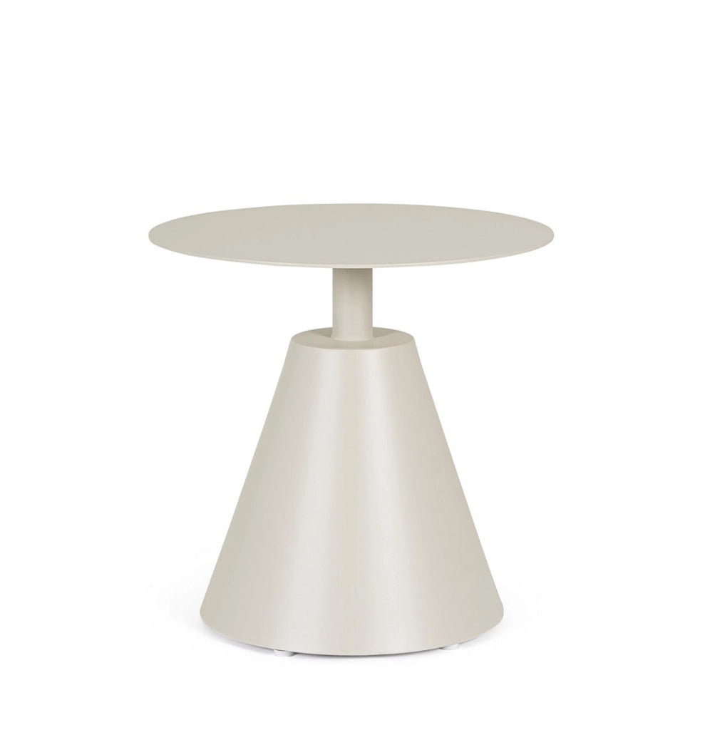 Tavolino da Esterno Ø50x49,5 cm in Alluminio Aloha Sandshell