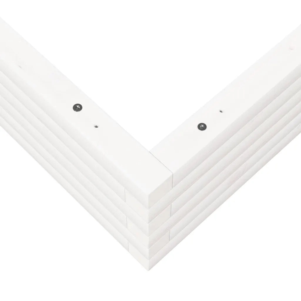 Fioriera da Giardino-Vaso da Esterno Bianca 90x90x23 cm Legno Massello di Pino