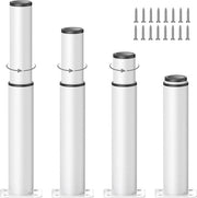 Piedini per mobili regolabili - set da 4 pezzi, regolabili in altezza - 18-28 cm bianchi