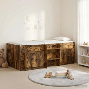 Struttura Letto Loft con Mobile con porta 3 pcs Rovere Fumo 3423386