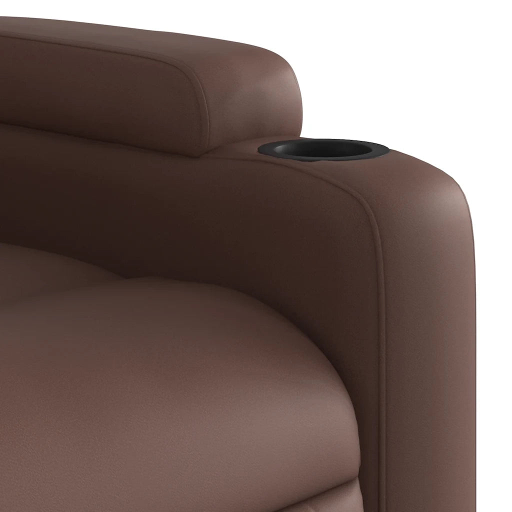 Poltrona Massaggiante | Sedia Relax Reclinabile marrone in Similpelle