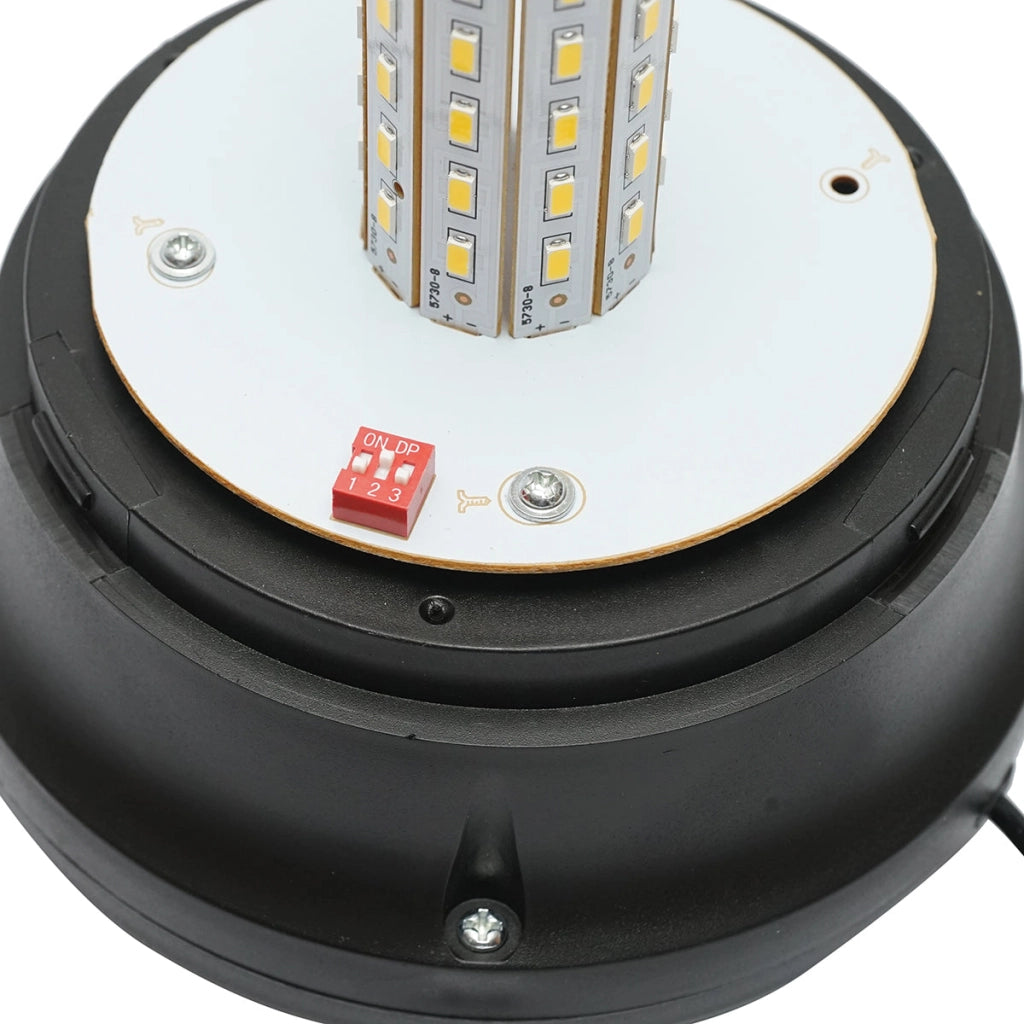 Faro rotante a LED 12-24V con 3 funzioni, base magnetica, alimentazione accendisigari IP65