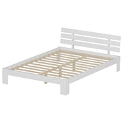 Letto in legno con testiera 140x200cm bianco FINN