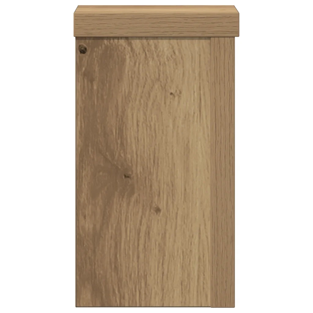 vidaXL Supporti per Piante 2 pz Rovere 10x10x18 cm in Multistrato
