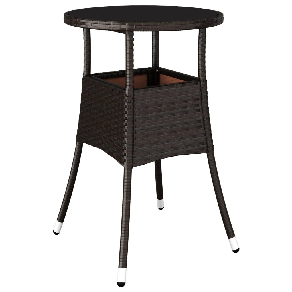 Set Bistr¨° da Giardino 5 pz | Set Salotto da Giardino con Cuscini in Polyrattan Marrone