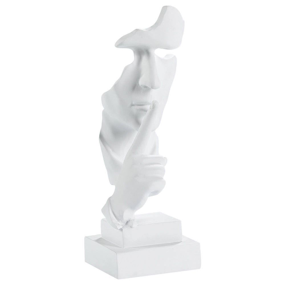 Figurina decorativa Testa di resina bianca Statuetta in stile moderno Accessori decorativi