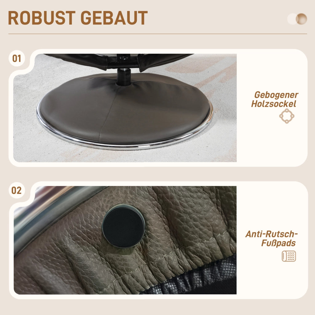 Poltrona Relax Reclinabile Massaggiante ¨C Zephmum ¨C Similpelle Grigio