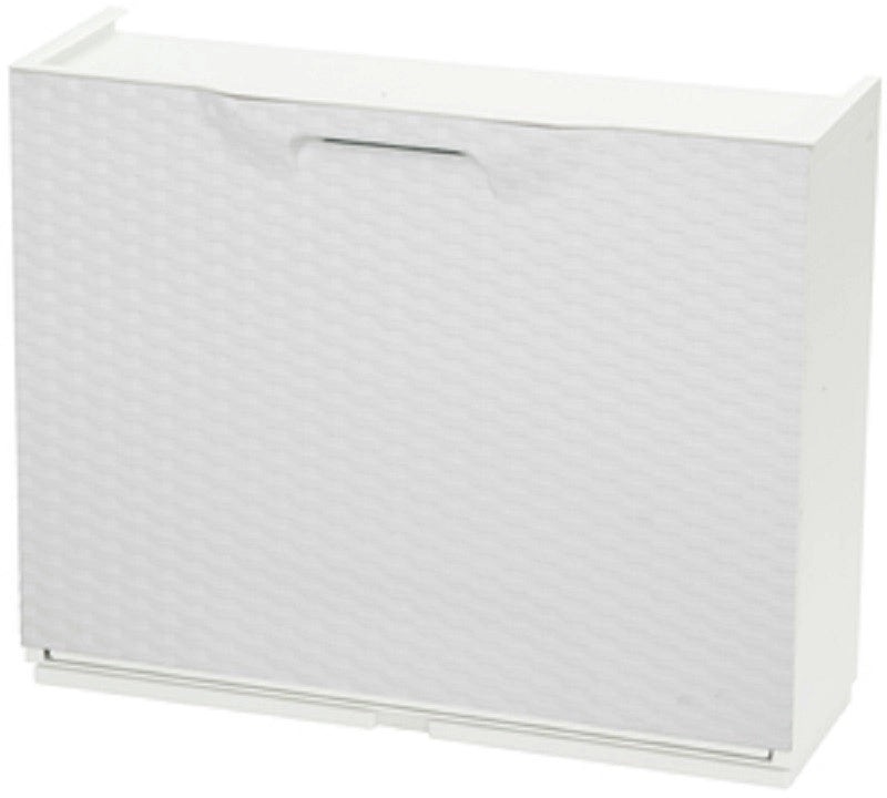 SCARPIERA MODULARE COMPONIBILE PZ.4 ABS EFFETTO RATTAN BIANCO 51X17X40H