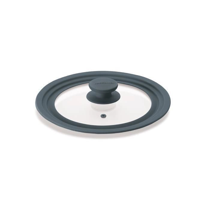 Tescoma 619121 coperchio per pentola Rotondo Grigio, Trasparente