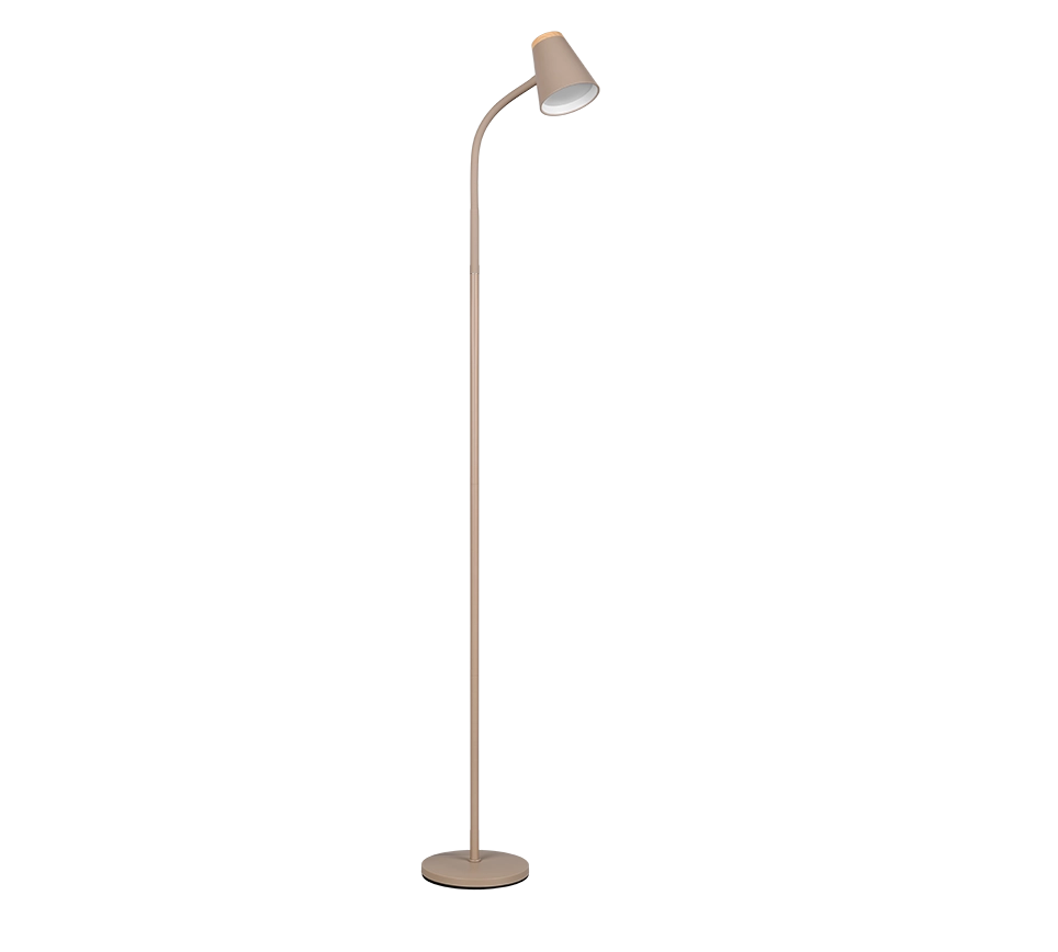 Piantana LED, plastica, beige, H 145 cm, Pongo