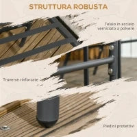 Set 2 Sedie da Giardino in Stile Boho con Rivestimento in Corda e Cuscini Imbottiti, Grigio