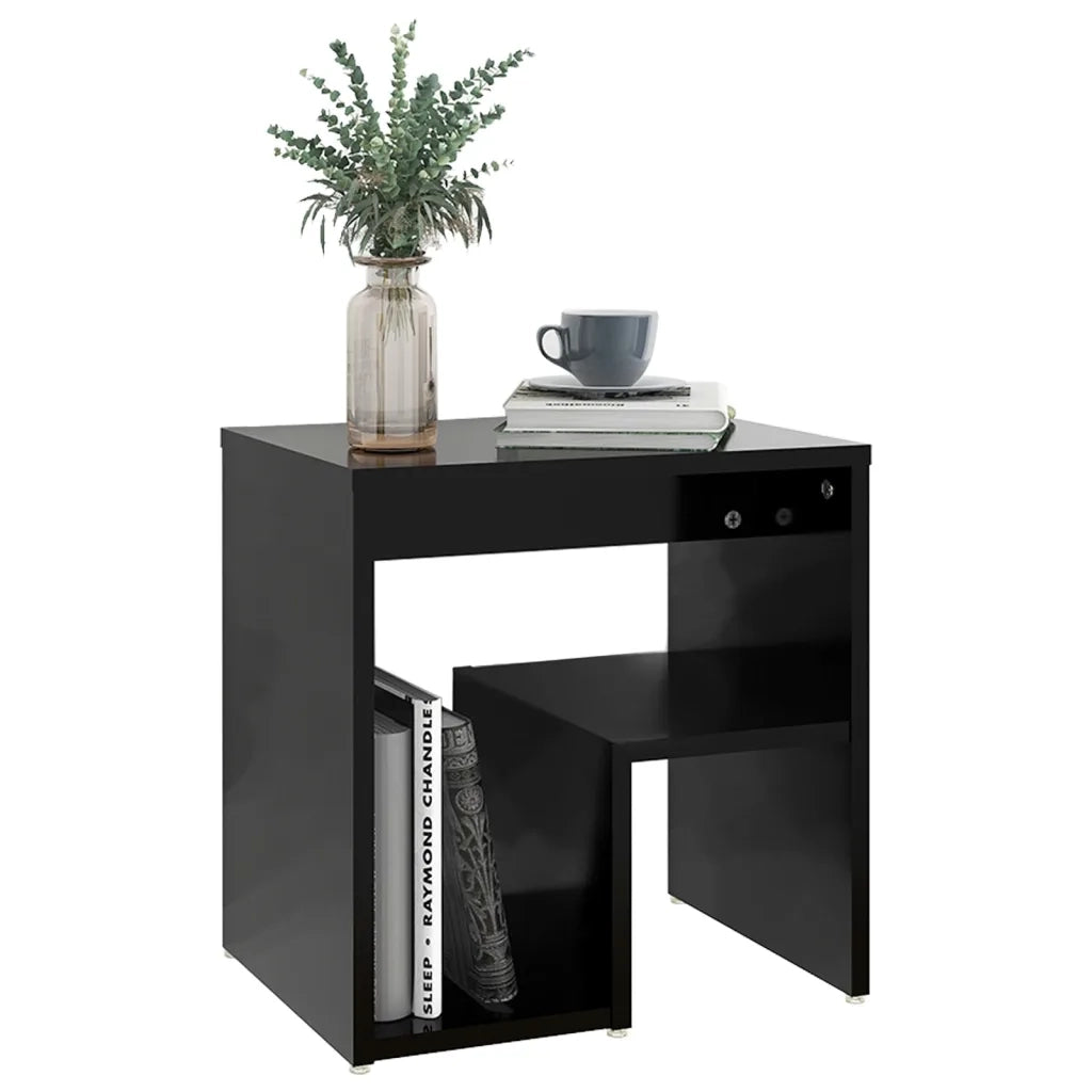 Comodini 2 pz Neri 40x30x40 cm in Legno Multistrato 806331