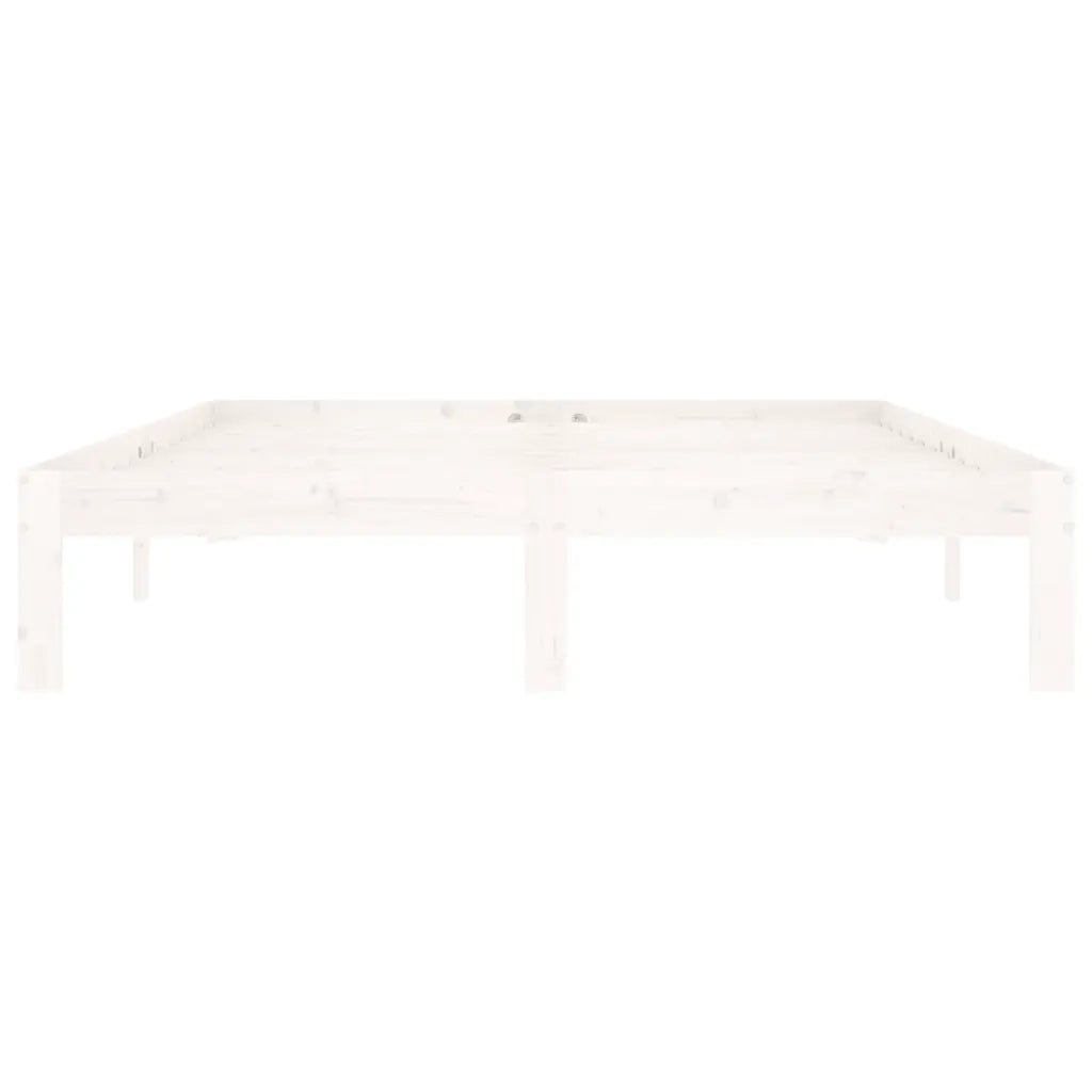 Giroletto Bianco in Legno Massello di Pino 140x200 cm 810366