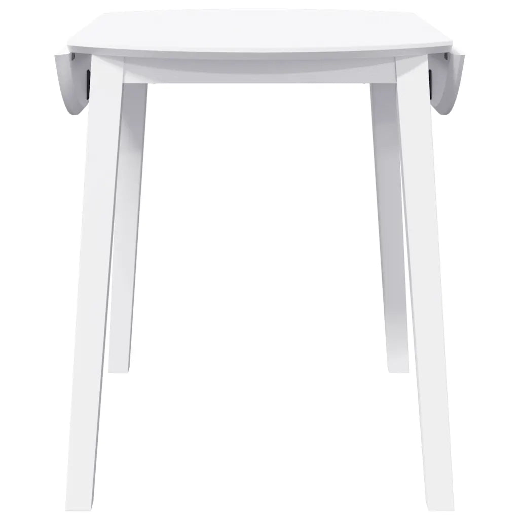 Tavolo da Pranzo Bianco in Legno Massello di Hevea 4102529