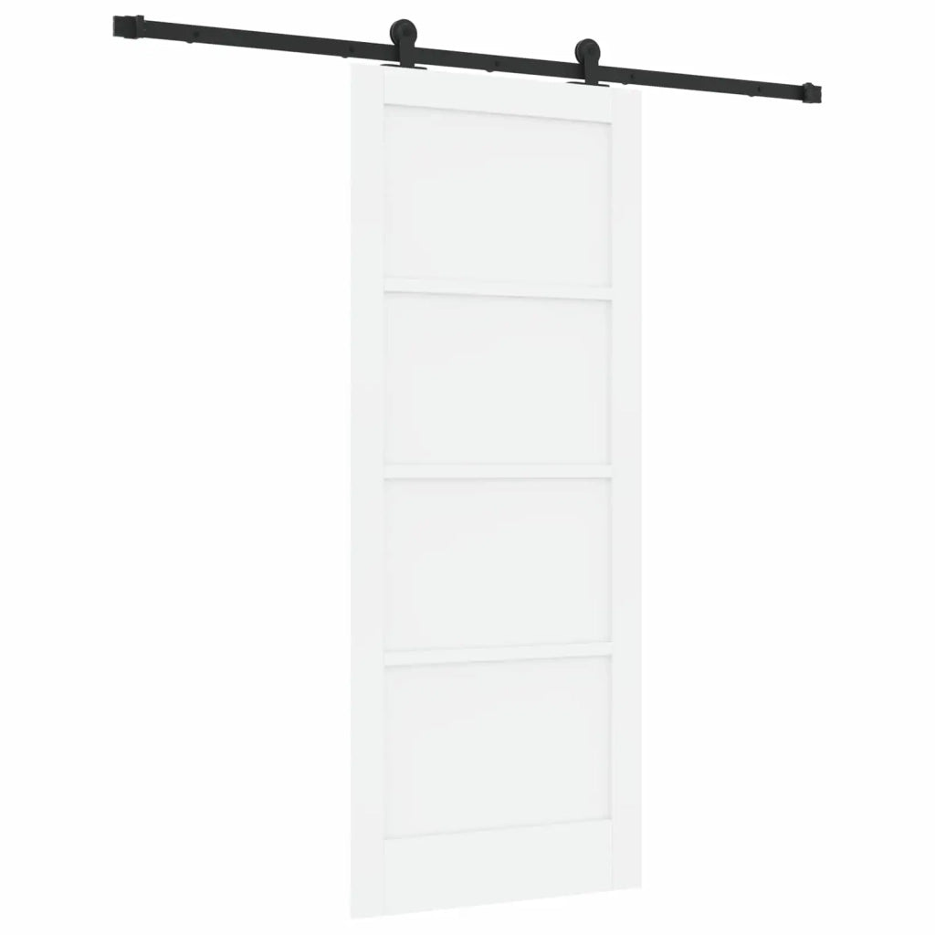 Porta scorrevole Bianco e Nero 83 x 202 cm