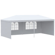 Tendostruttura da Giardino Pieghevole 5,83x2,95 m con Pannelli Rimovibili Bianco