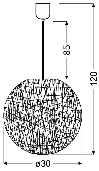 Candellux CARUBA lampada a sospensione Ø30 E27 cromo