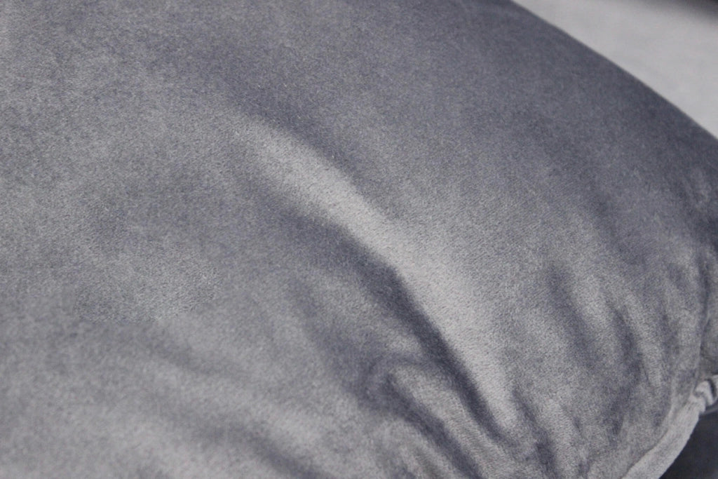 Divano 3 Posti Chandler 196x81x89 h cm in Velluto Grigio chiaro