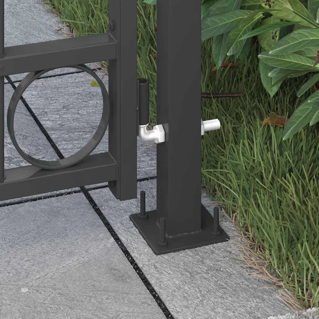 Palo della recinzione ASSEN 200 x 88 x 14 cm Acciaio Grigio 42008886