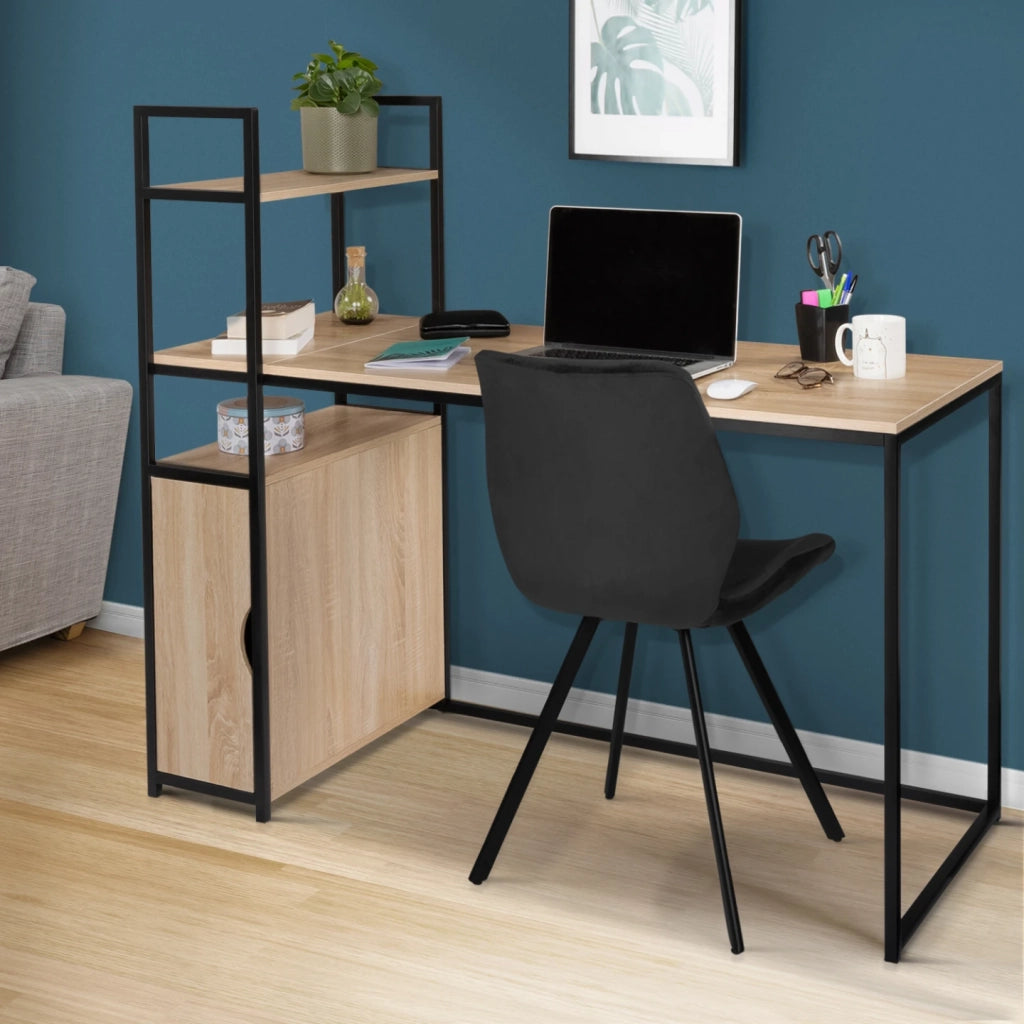 IDMarket - Scrivania libreria XXL con armadietto, design industriale DETROIT