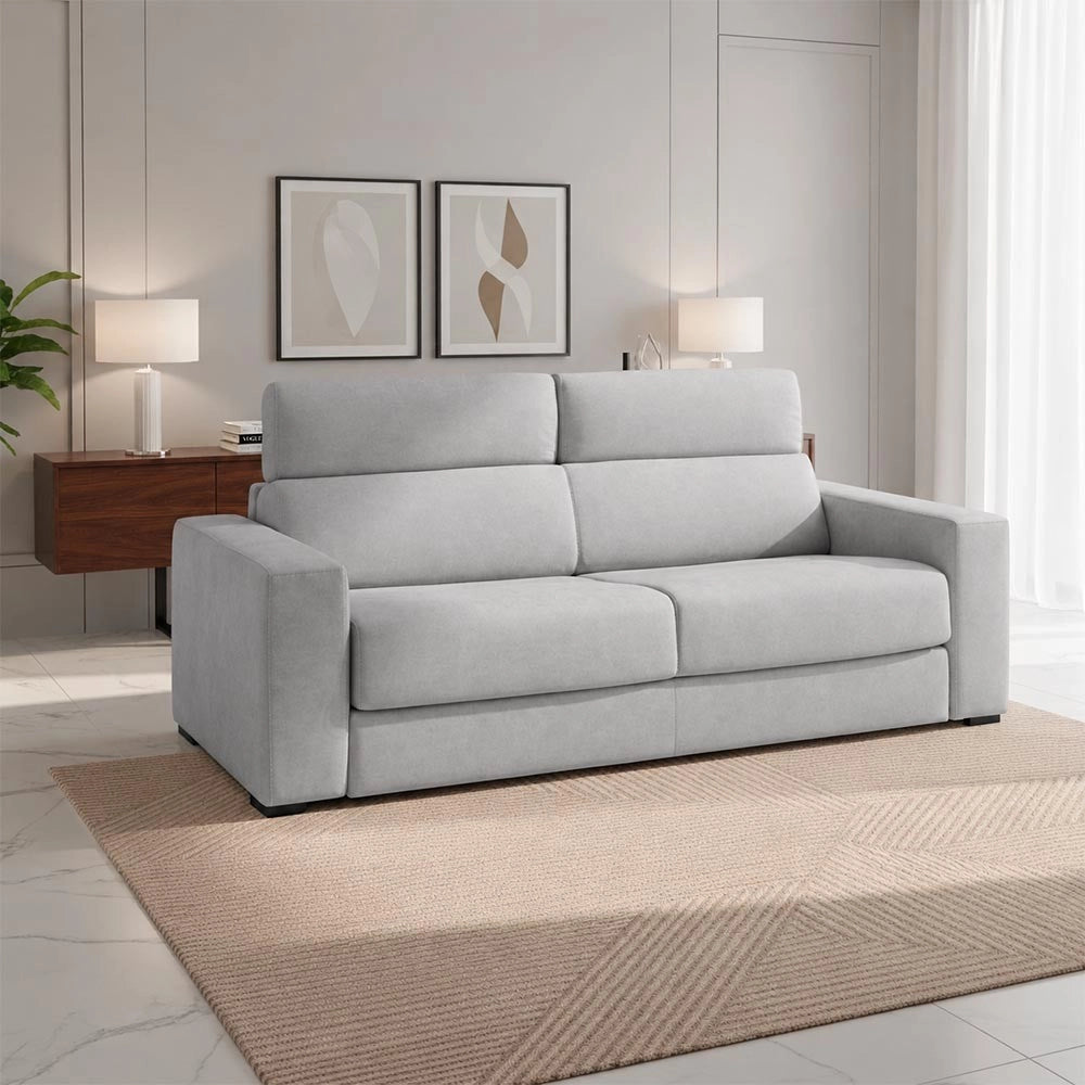 Divano letto Crien 3 posti con poggiatesta reclinabili colore Mozart 15 ash