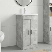 Mobile da bagno con lavabo Grigio Cemento 42 x 40 x 84,5 cm 890675