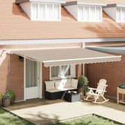 Tenda Retrattile Beige 450 × 350 cm Poliestere e Metallo 3331132